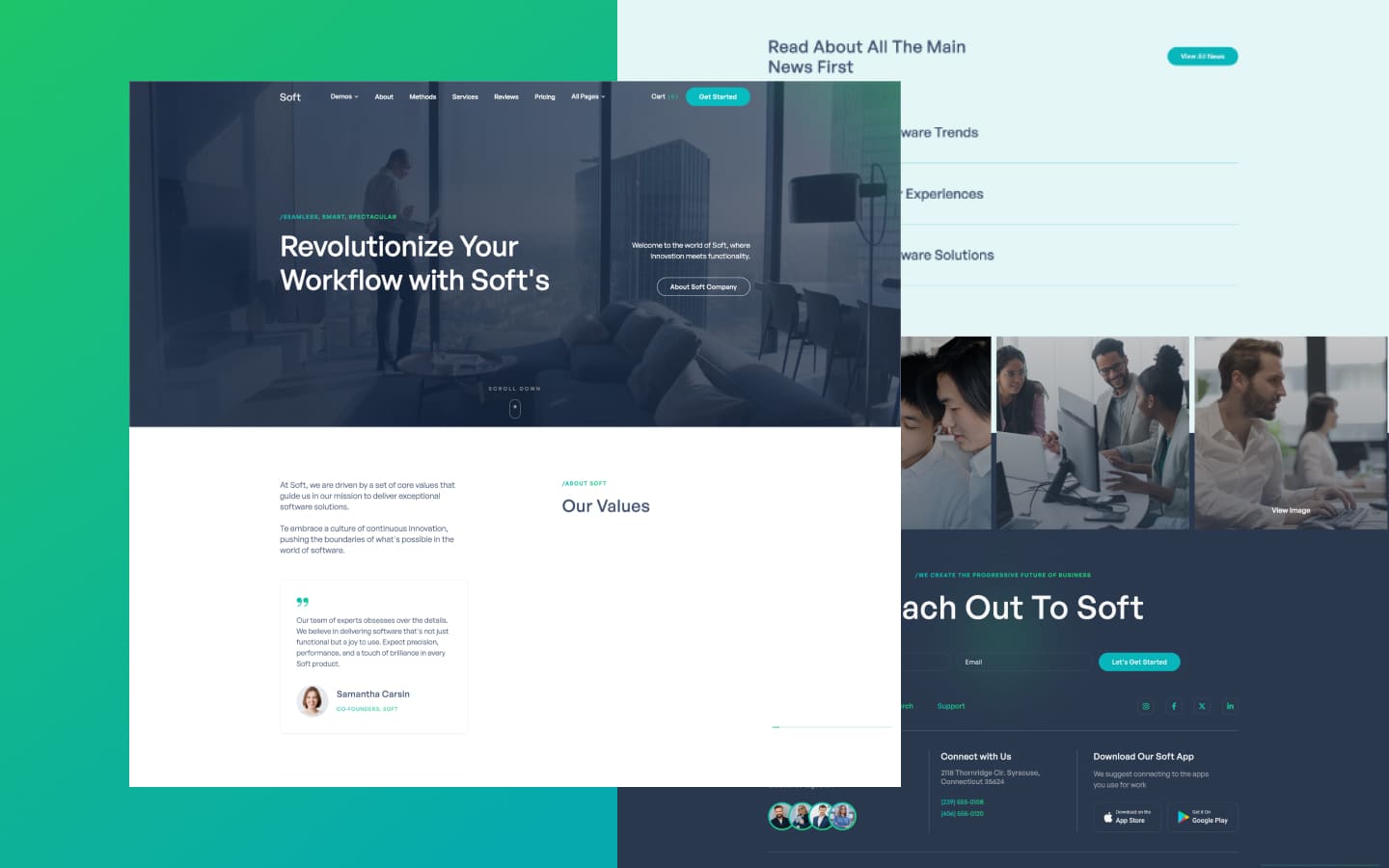 Soft 128 - Software One Page Website Template