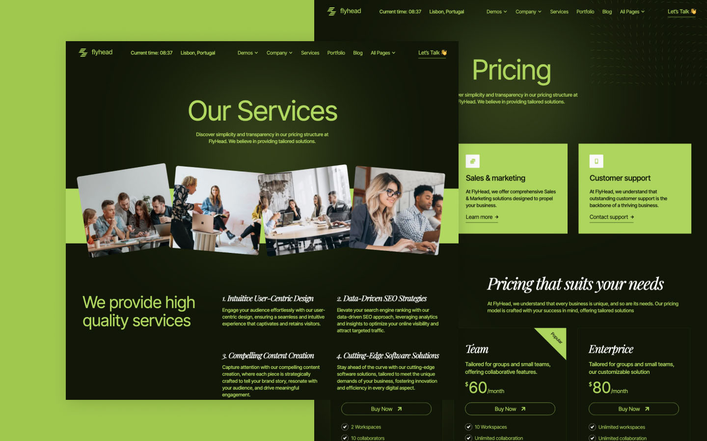 FlyHead 128 - Digital Marketing Agency Website Template