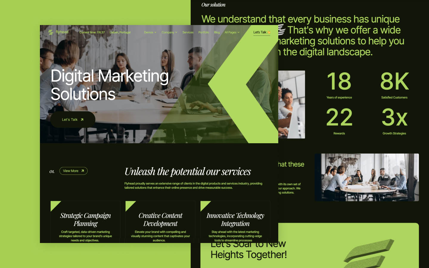 FlyHead 128 - Digital Marketing Agency Website Template