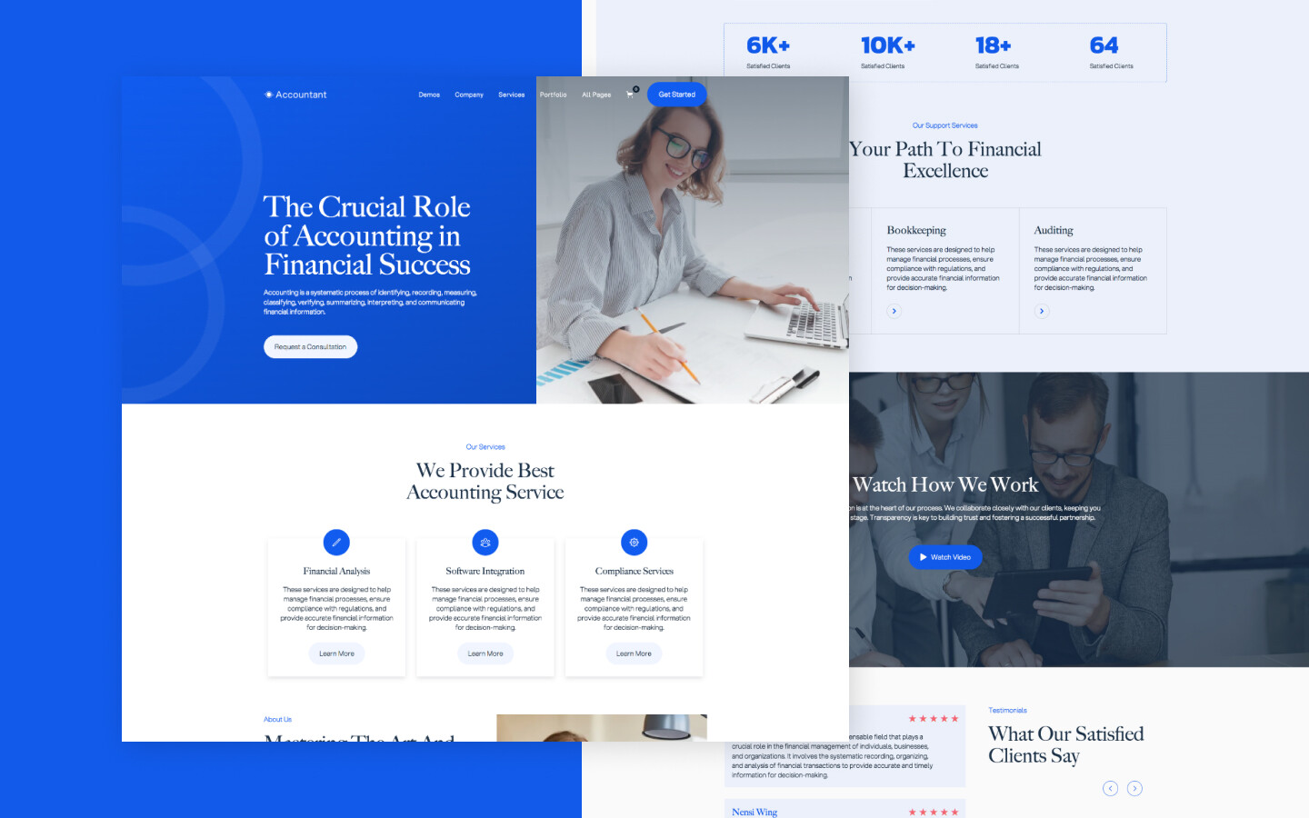 Accountant 128 - Business Accounting and Adviser Website Template