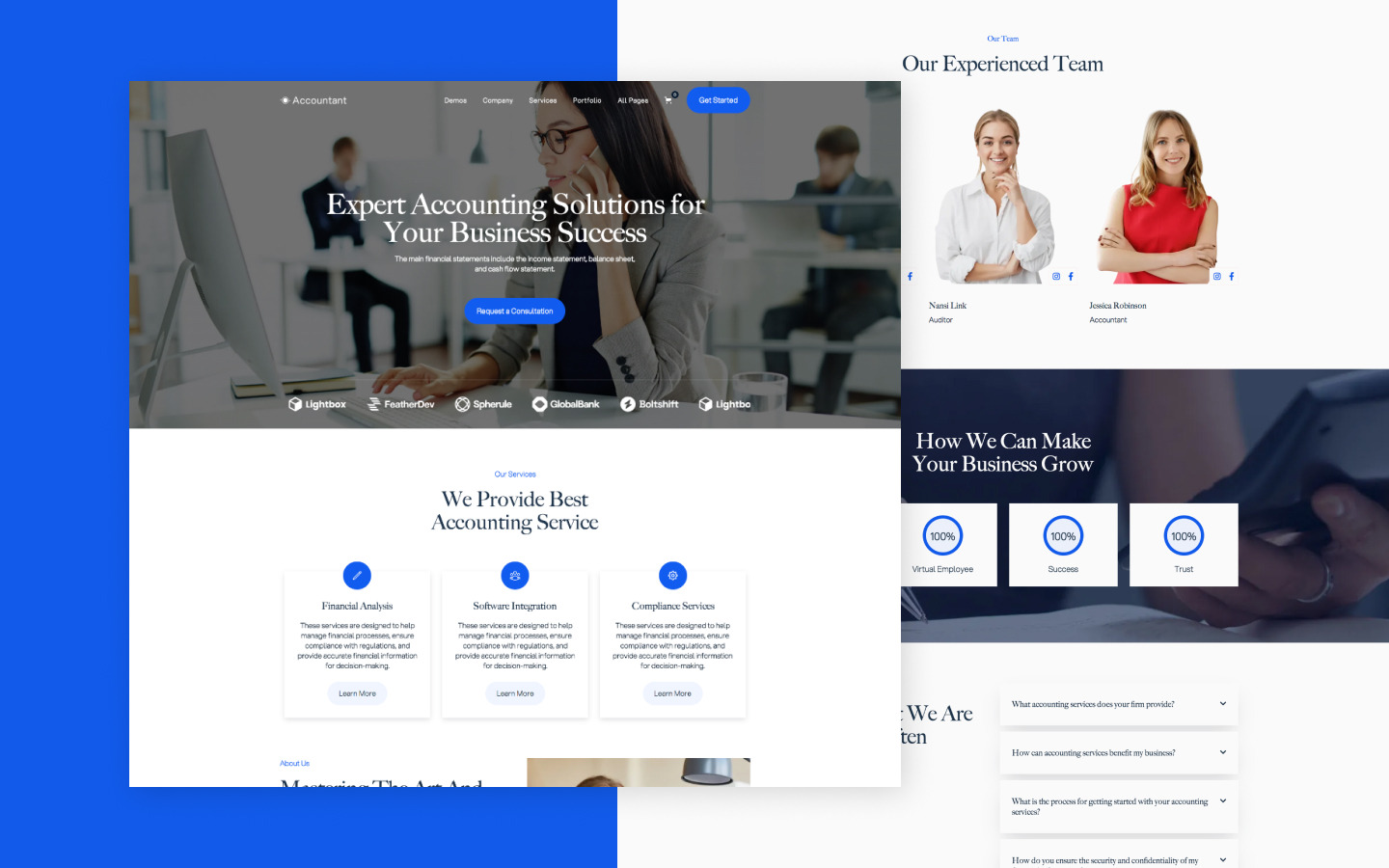 Accountant 128 - Business Accounting and Adviser Website Template