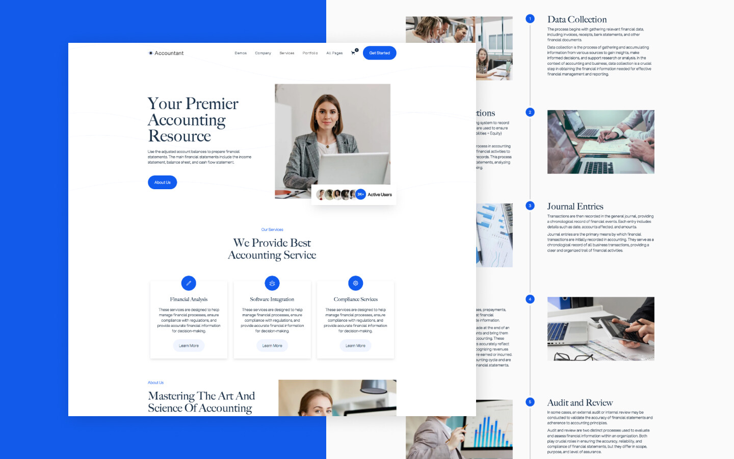 Accountant 128 - Business Accounting and Adviser Website Template