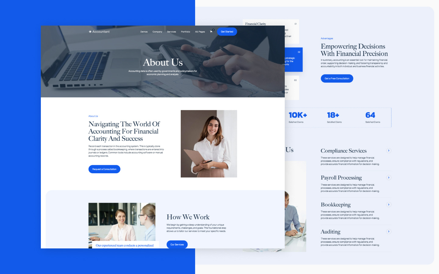 Accountant 128 - Business Accounting and Adviser Website Template