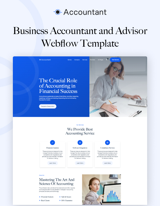 Accountant 128 - Business Accounting and Adviser Website Template