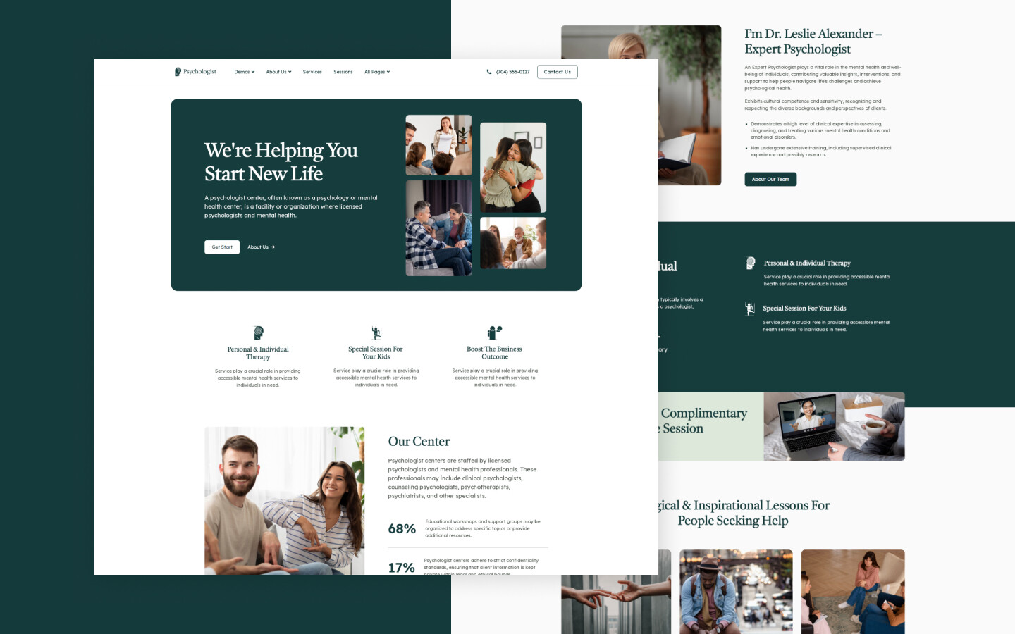 Psychologist 128 - Psychology and Counceling Website Template