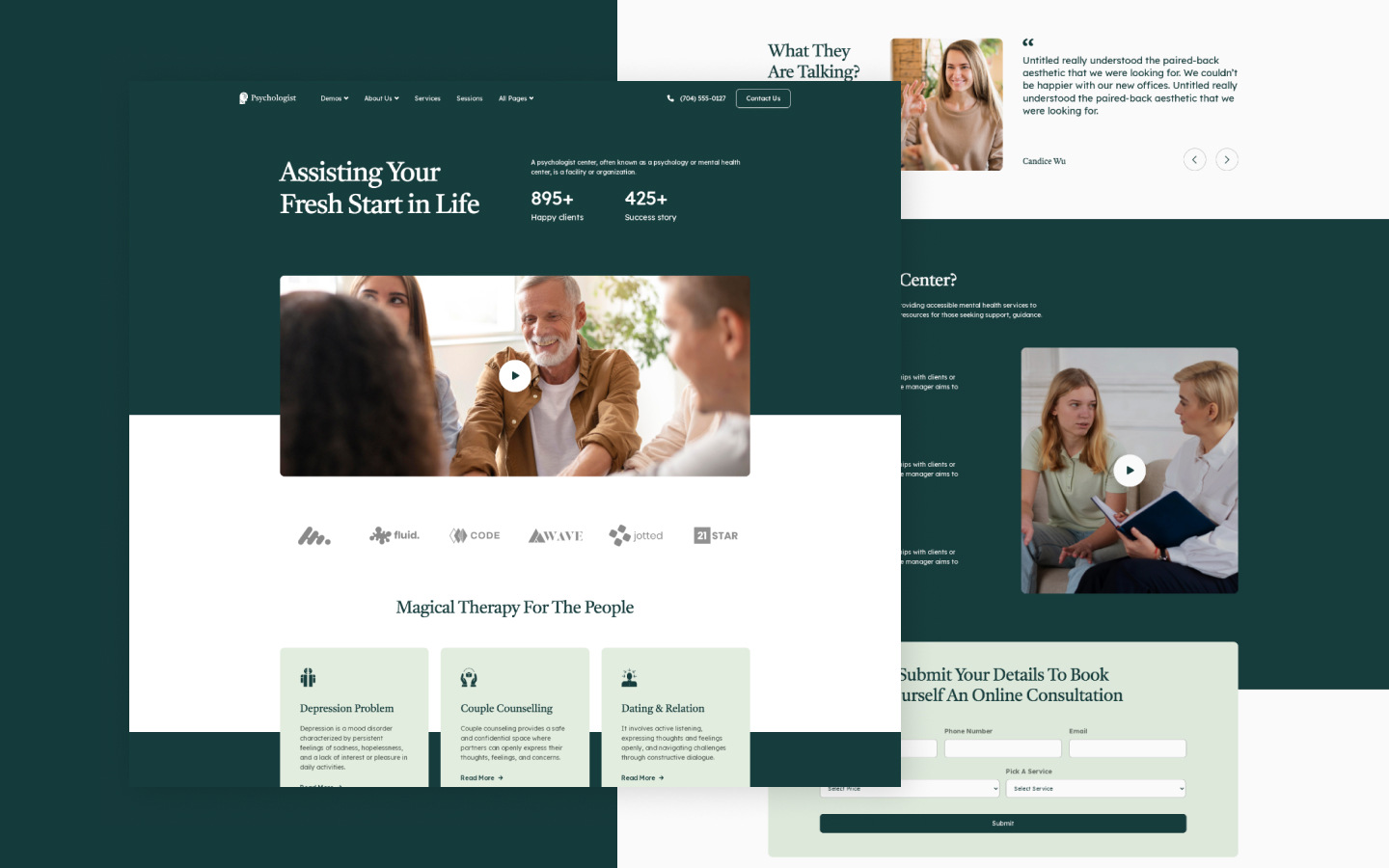 Psychologist 128 - Psychology and Counceling Website Template