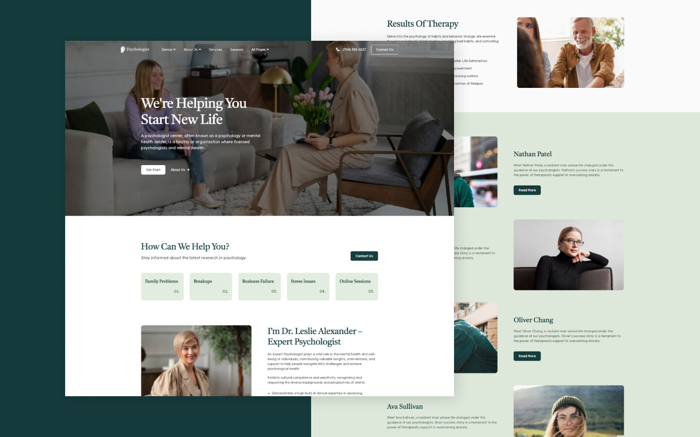 Psychologist 128 - Psychology and Counceling Website Template
