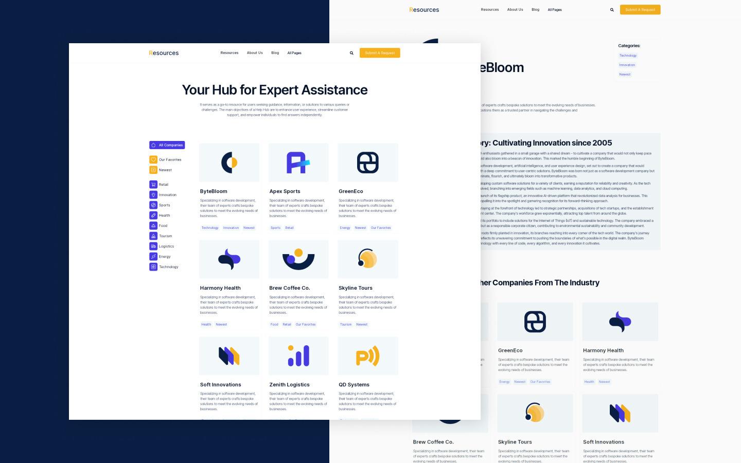 Resources 128 - Resources Website Template