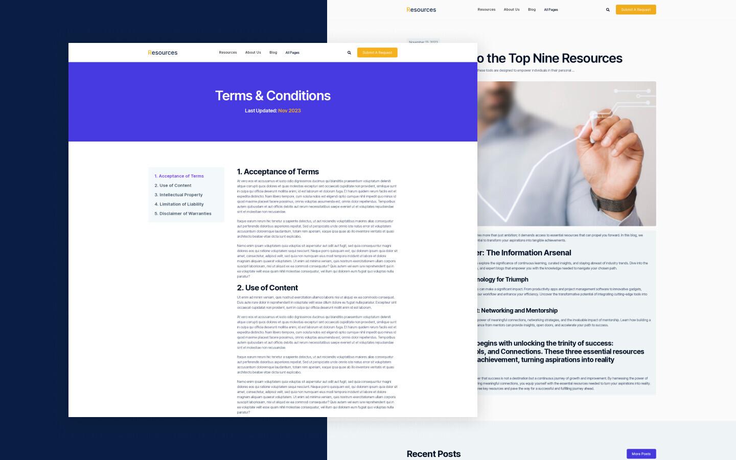 Resources 128 - Resources Website Template