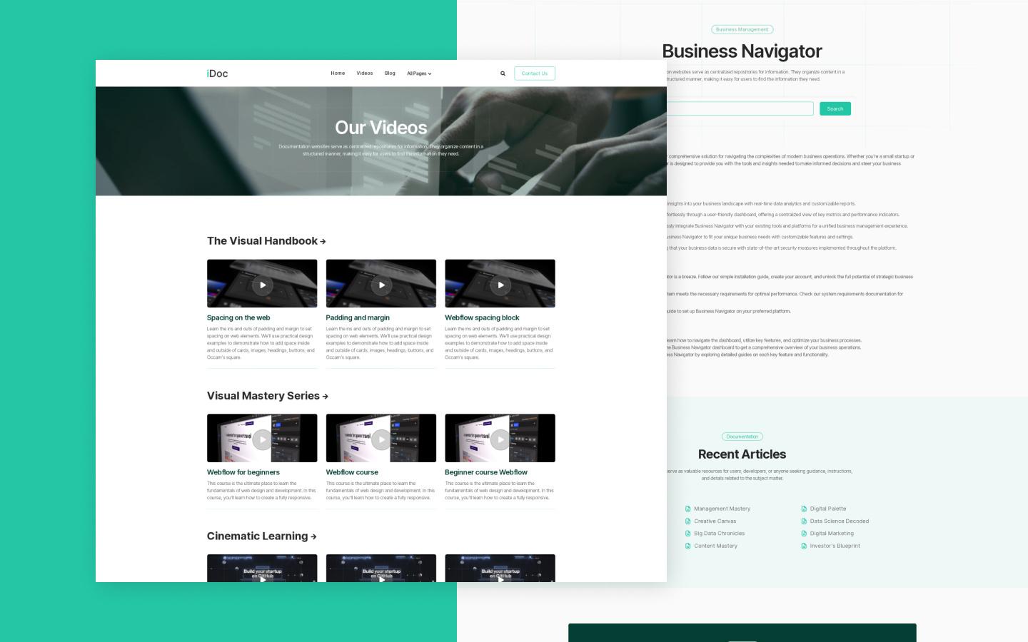 iDoc 128 - Documentation and Knowledge Base Website Template