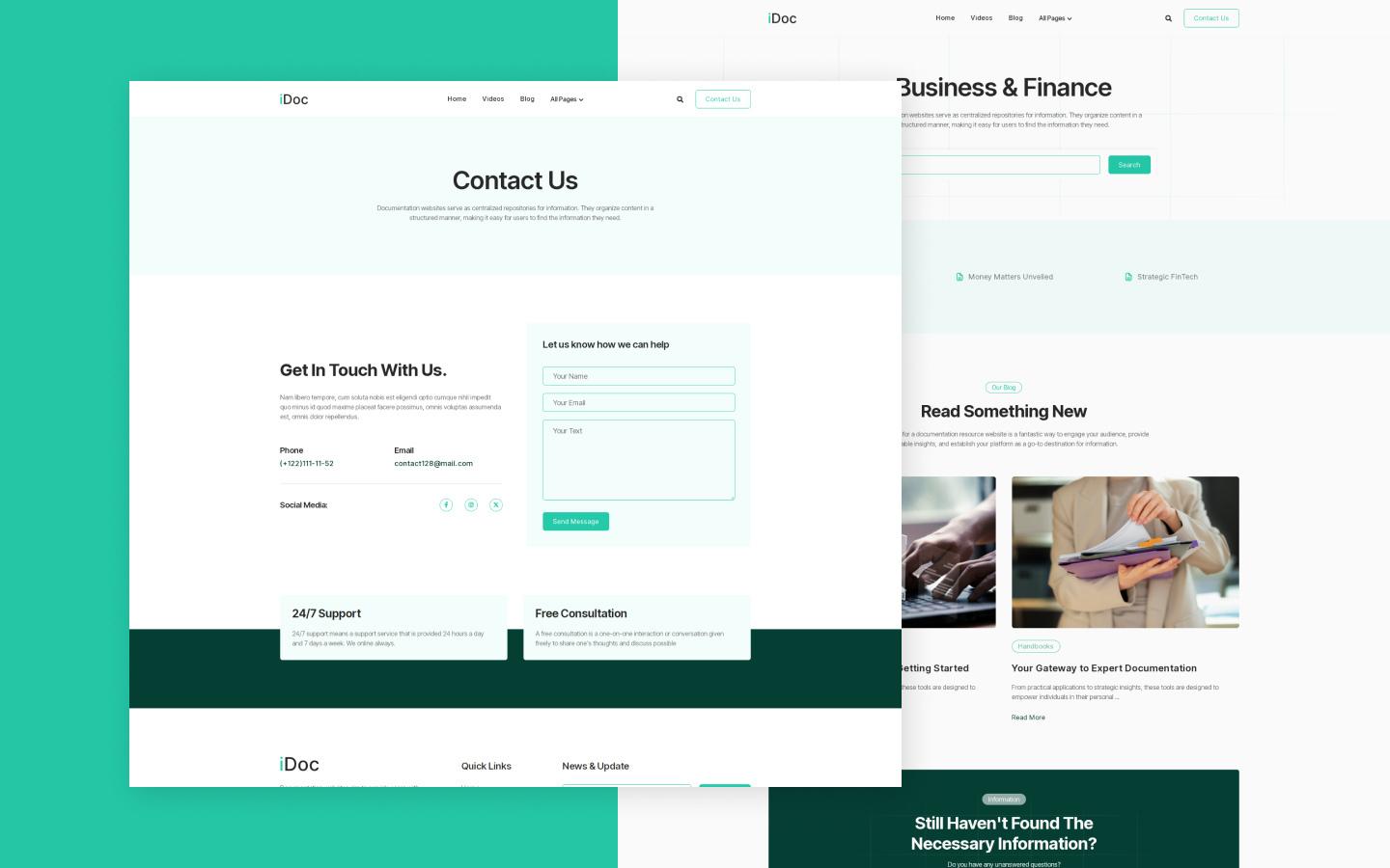 iDoc 128 - Documentation and Knowledge Base Website Template