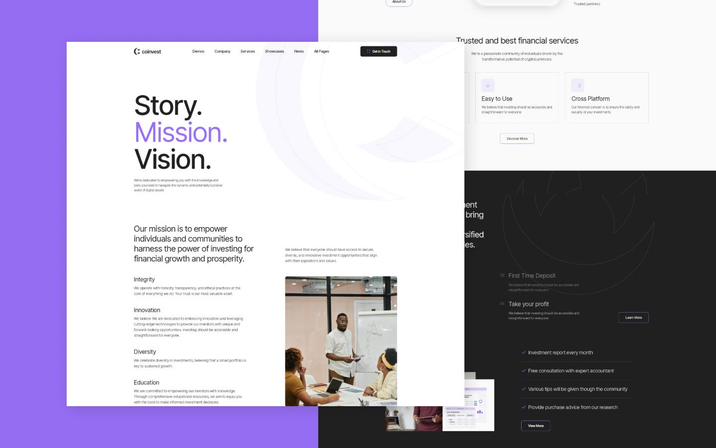 Coinvest 128 - Investments and Finance Consulting Website Template