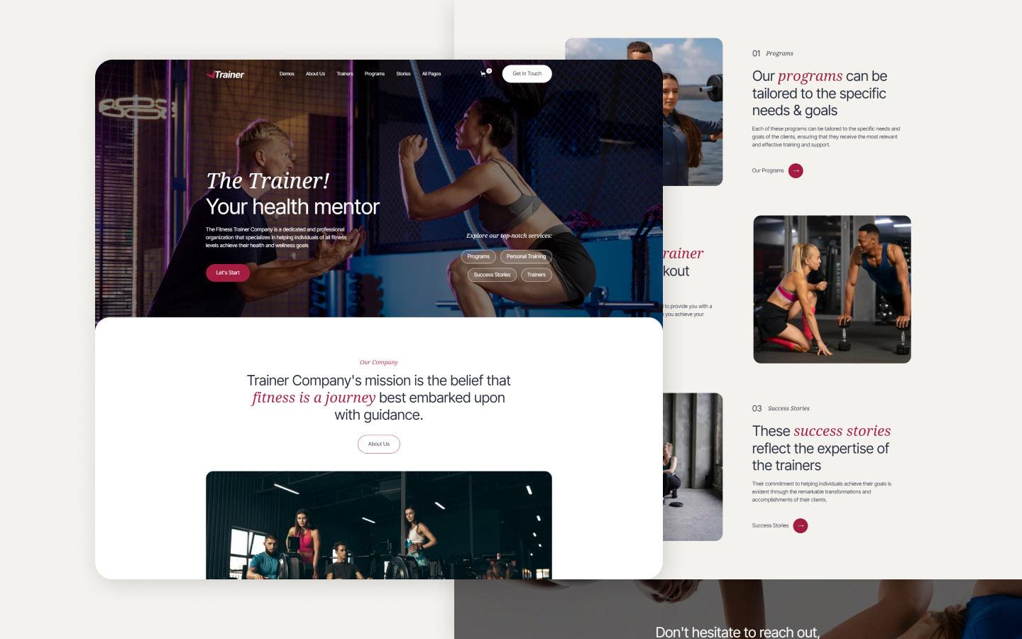 Trainer 128 - Personal Fitness Trainer Website Template