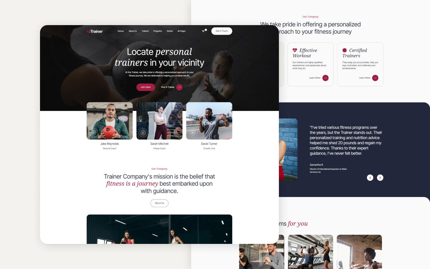 Trainer 128 - Personal Fitness Trainer Website Template