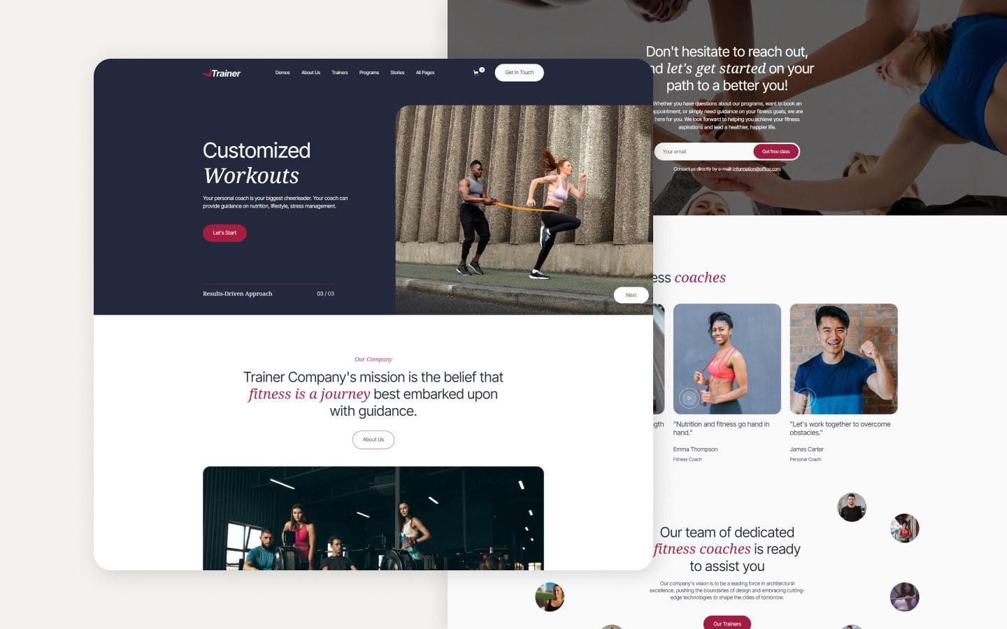 Trainer 128 - Personal Fitness Trainer Website Template