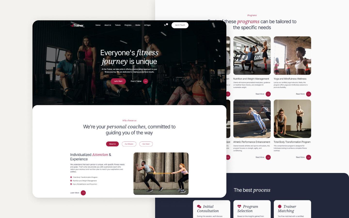 Trainer 128 - Personal Fitness Trainer Website Template