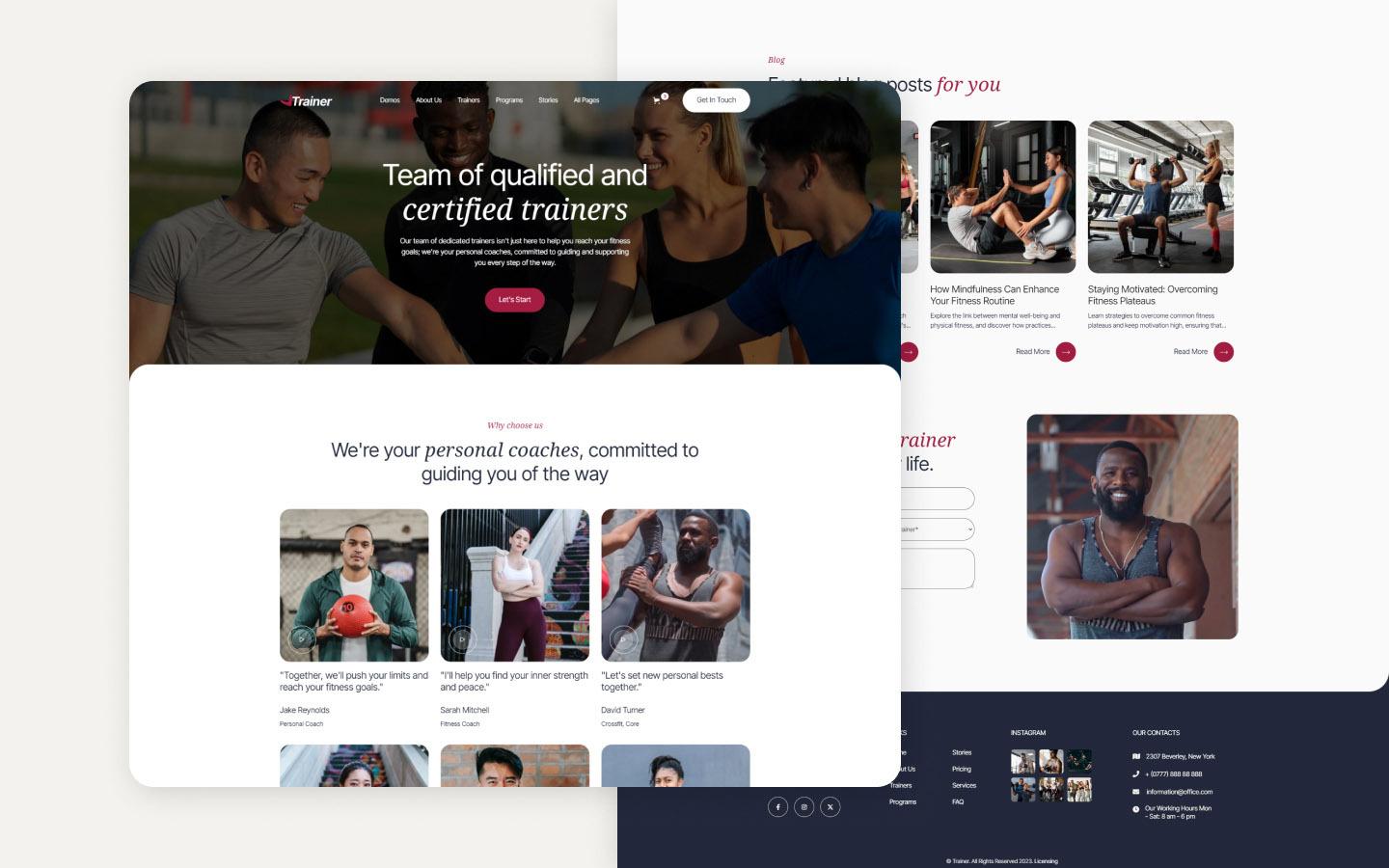 Trainer 128 - Personal Fitness Trainer Website Template