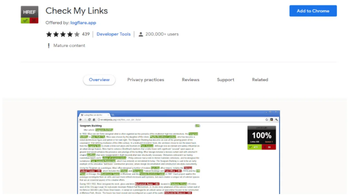 Check My Links Extension