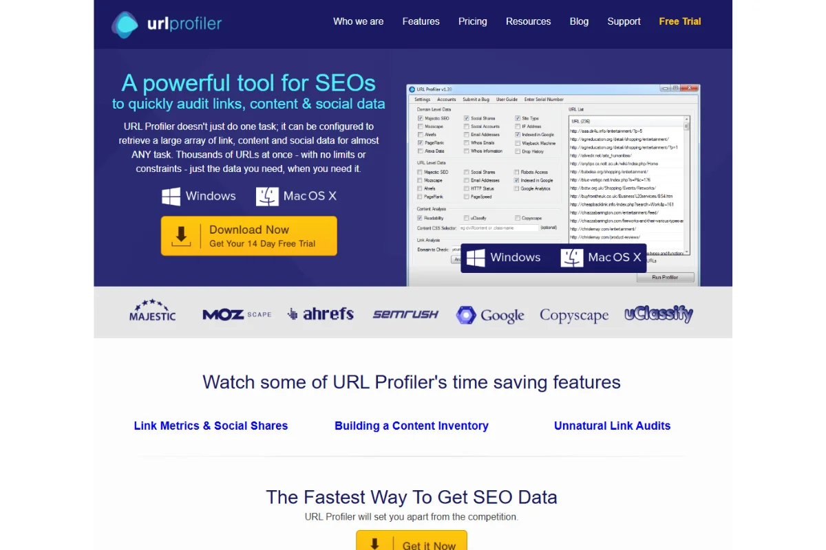 URL Profiler Homepage