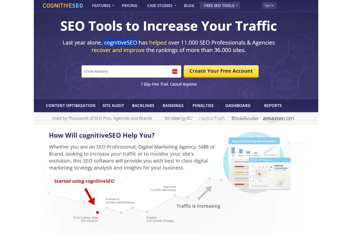Cognitive SEO Homepage