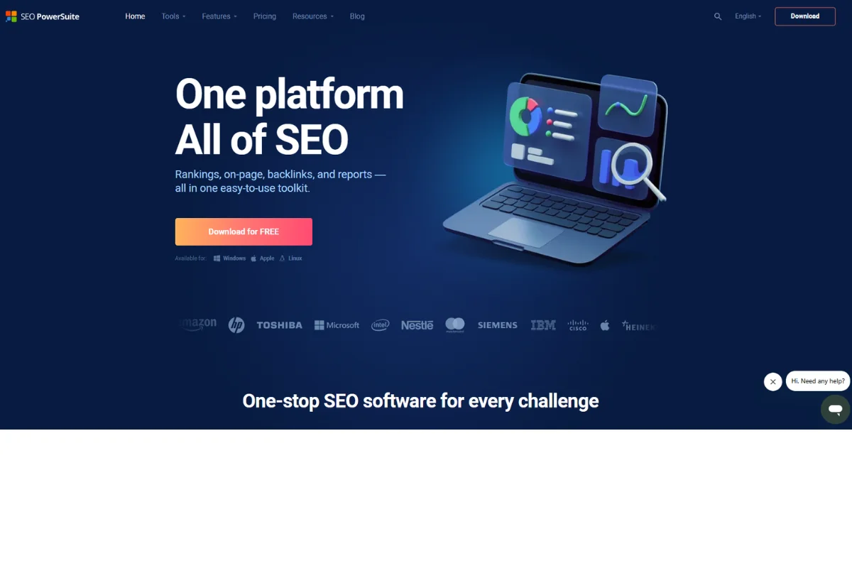 SEO Powersuite Homepage