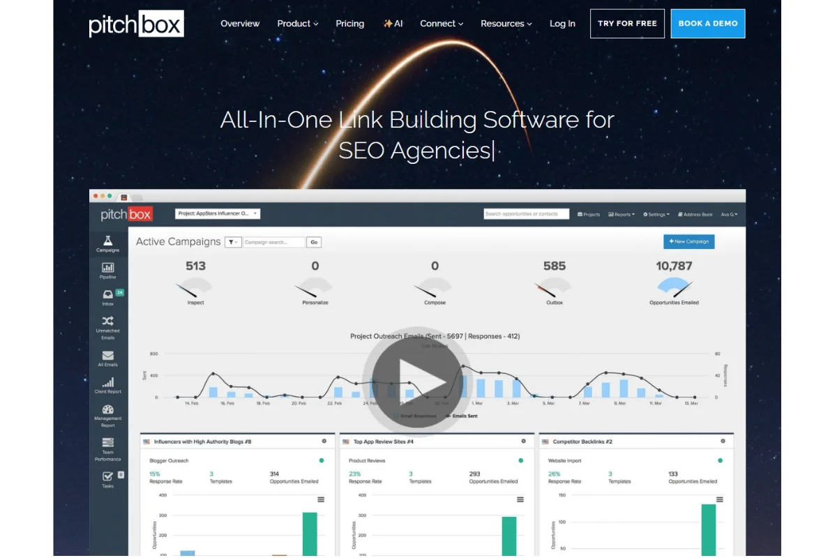 PitchBox Homepage