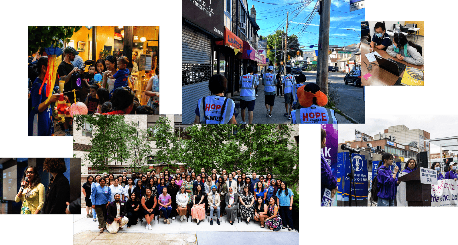 Collage of TAAF Safety National Network orgs and their community contributions, activations, talks, events, and members.