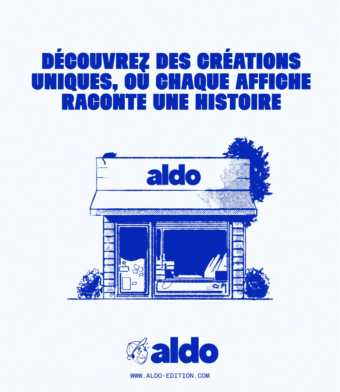 Aldo éditions affiche illustration e-shop