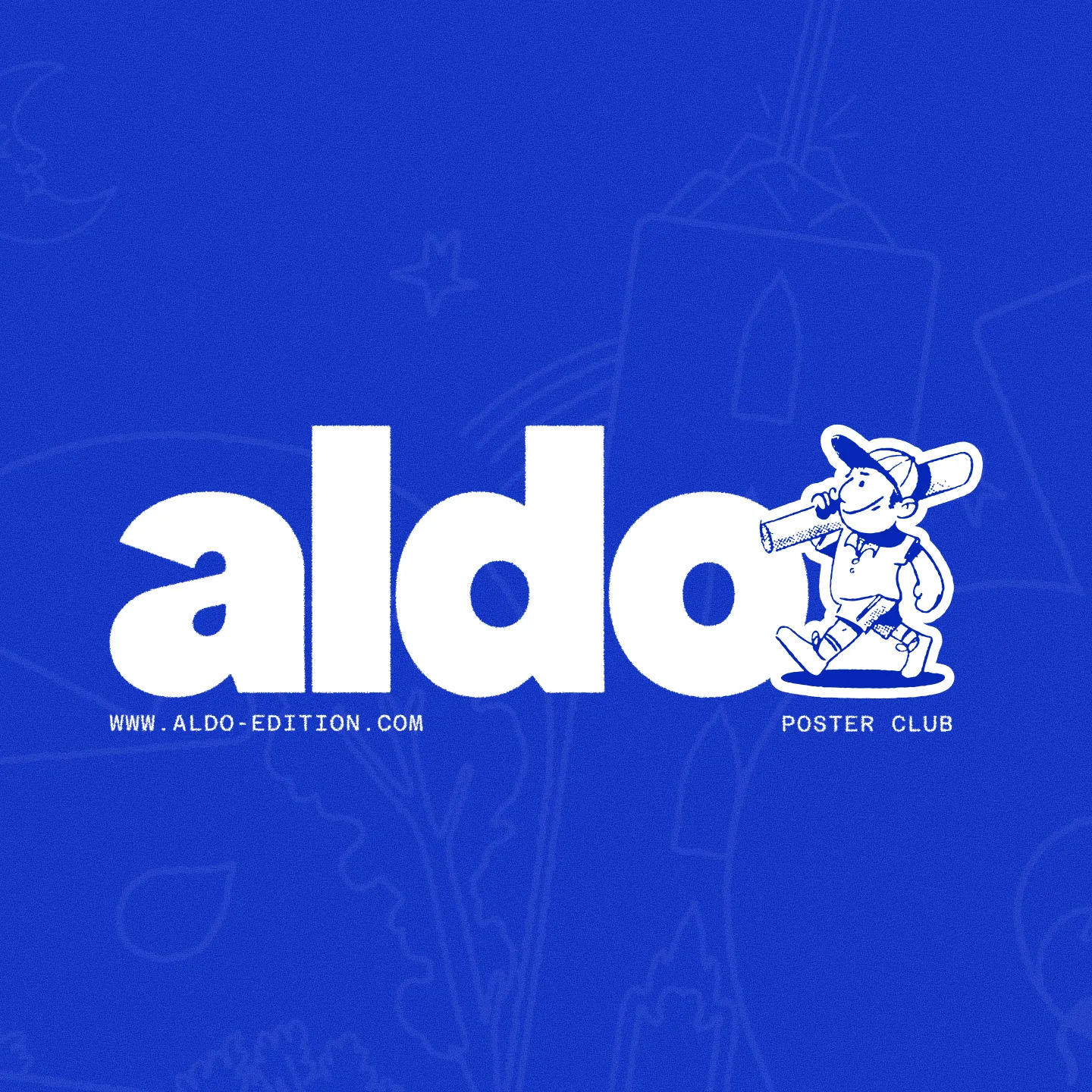 Aldo éditions couverture projet webflow e-shop branding illustration