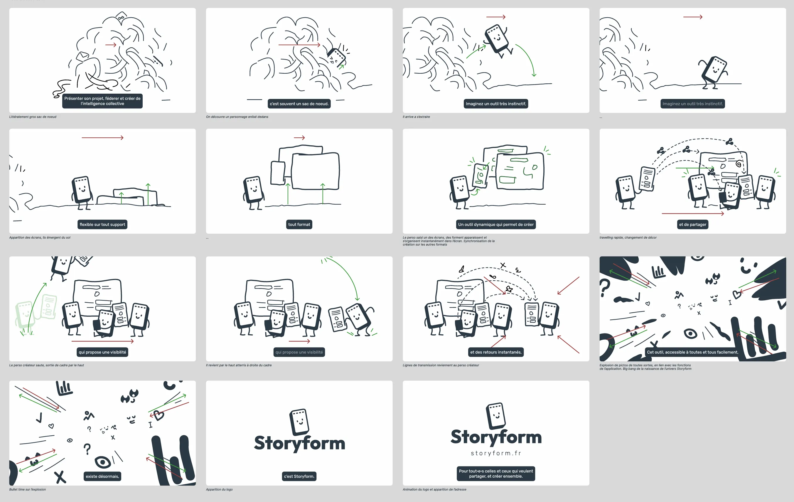 Storyform storyboard motion design animation 2D