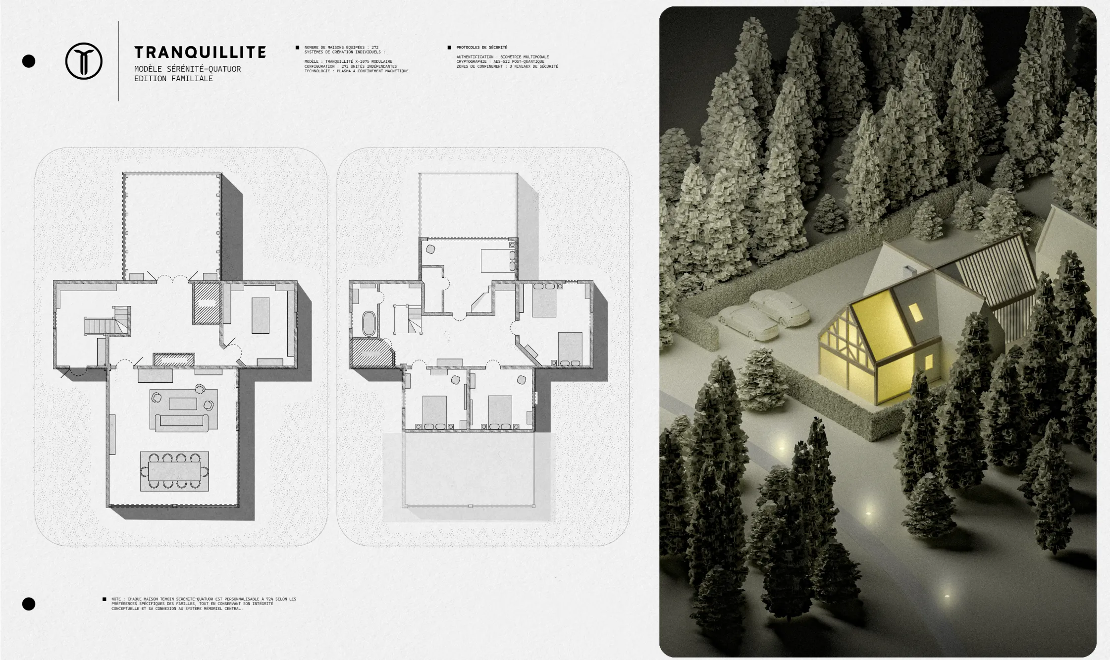 Tranquillité projet concept art illustration résidence