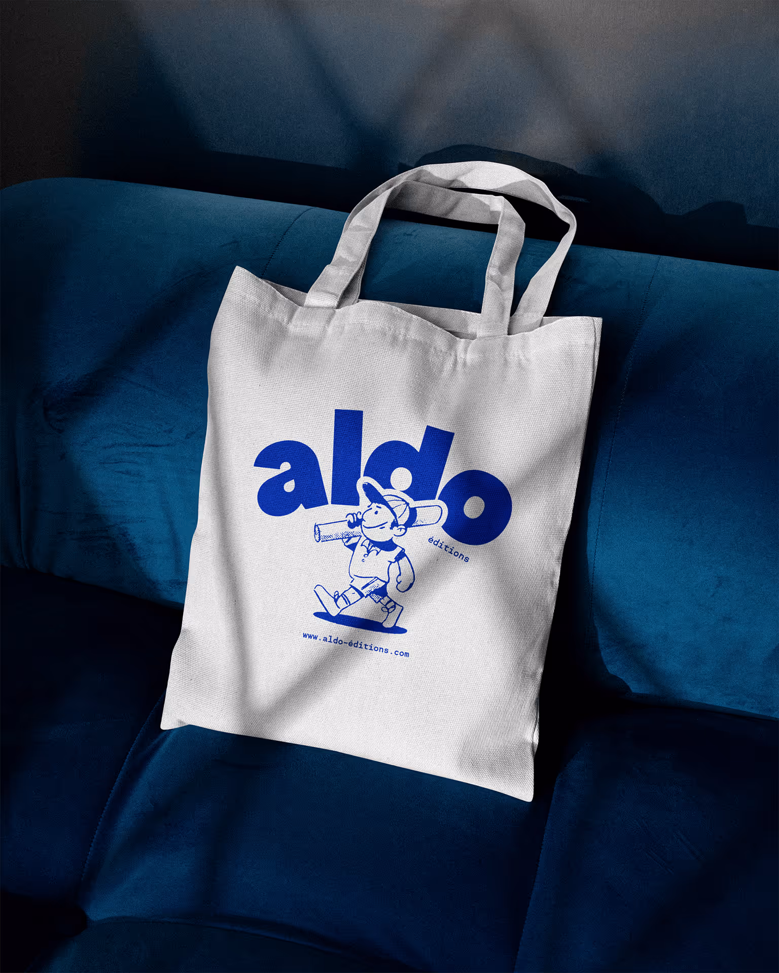 Totebag logo Aldo éditiosn bleu