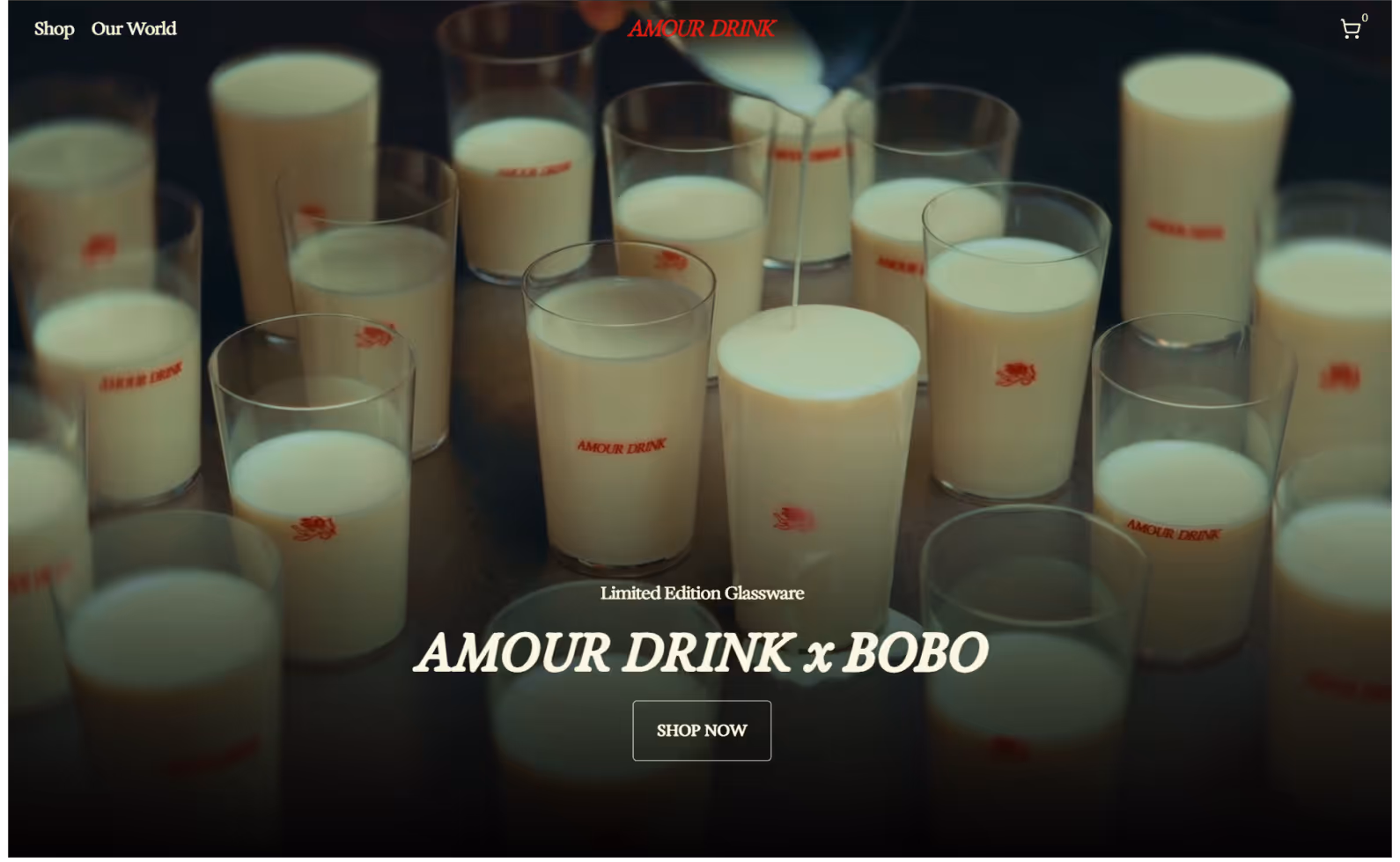 écran home du site Amourdrink.market
