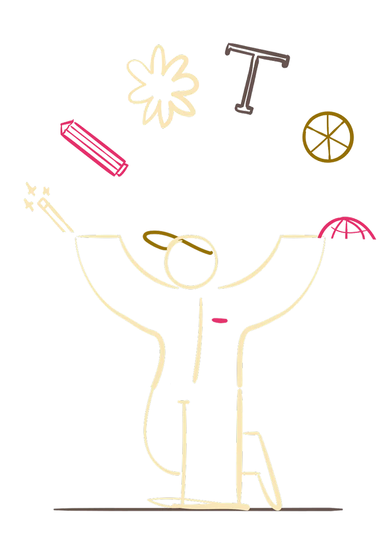 Illustration Glas, personnage typographie, web, graphisme