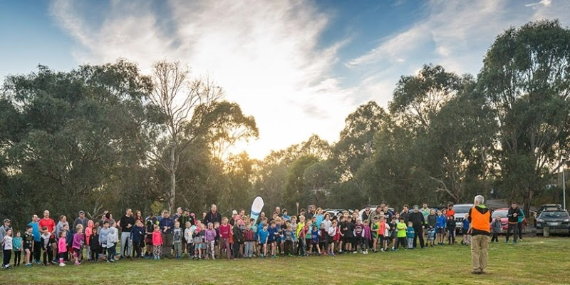 People at the start line of the Westerfolds parkrun Melbourne
