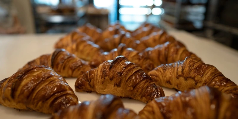 A tray of croissants from Christian Jacques Bakery