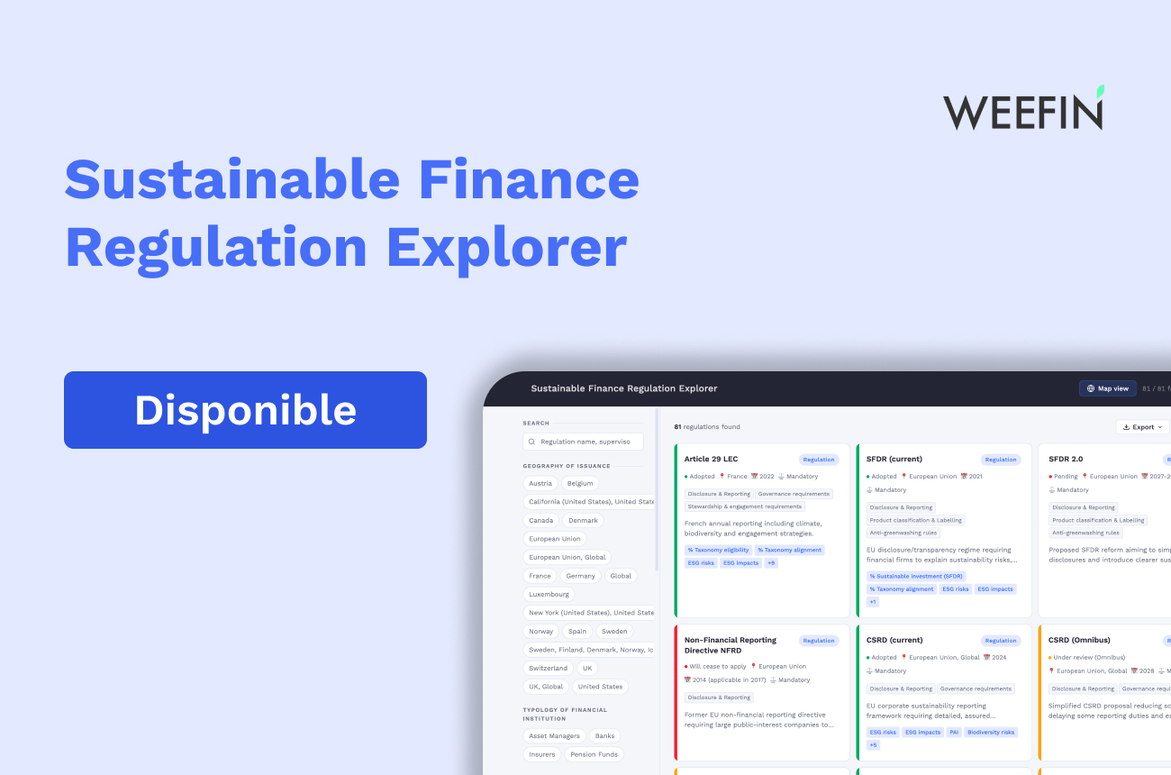 Sustainable Finance Regulation Explorer