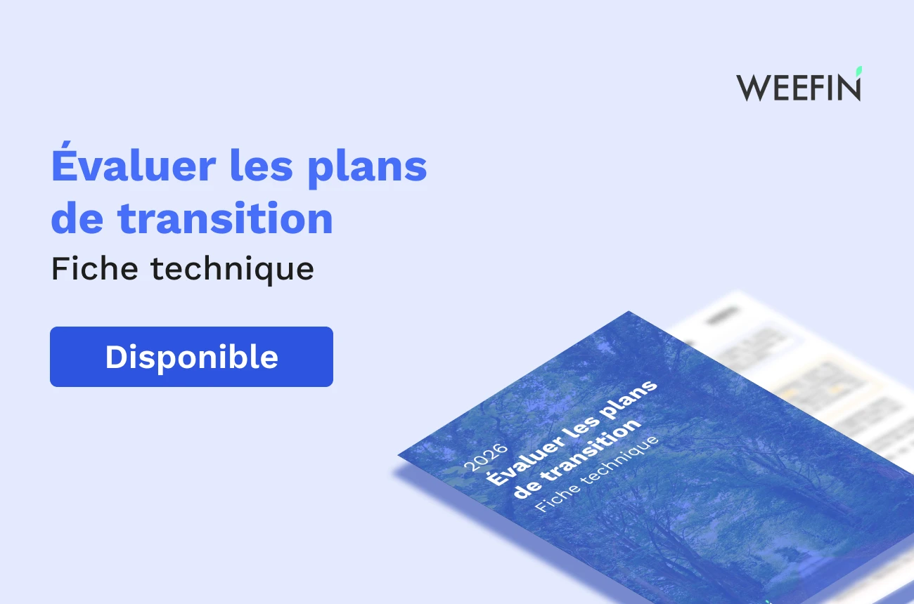 Fiche technique WeeFin : évaluer les plans de transition