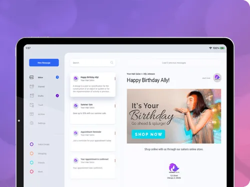 SalonInteractive mobile app for beauty professionals