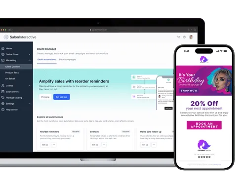 Automated email campaigns for birthday greetings and reorder reminders