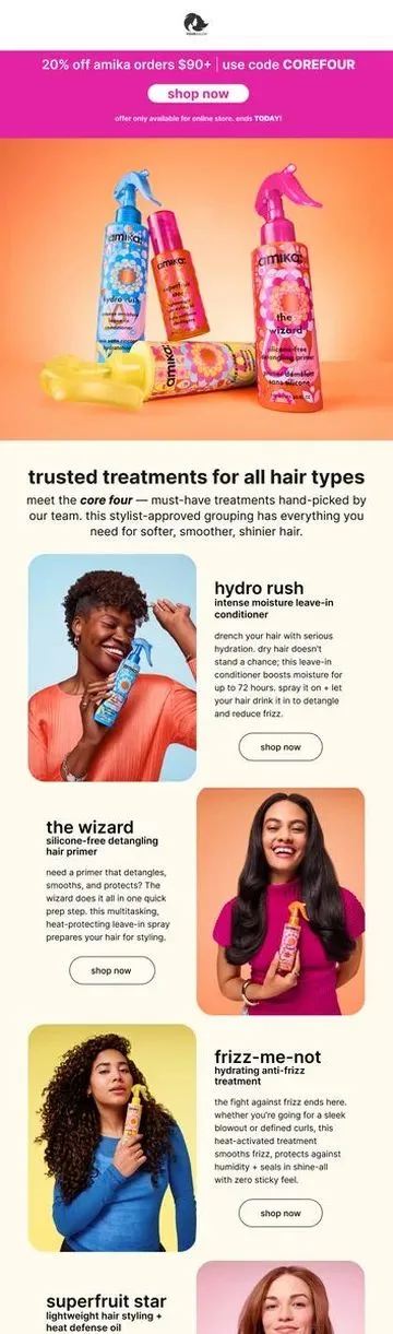 amika retail promotion email