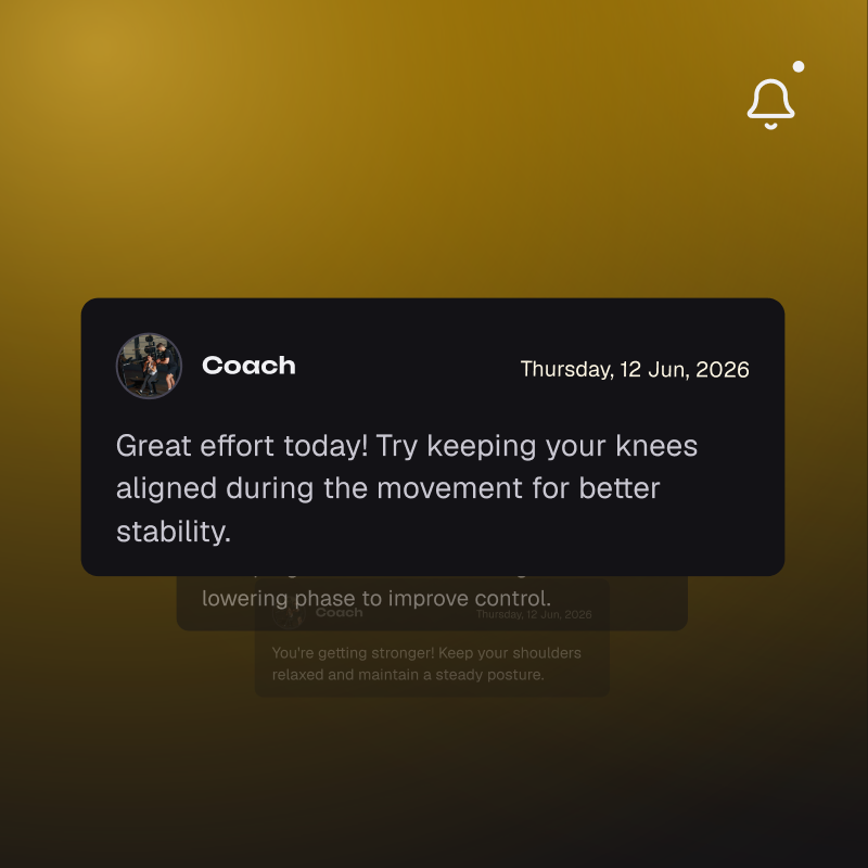 Coach feedback inside the dotmoovs app