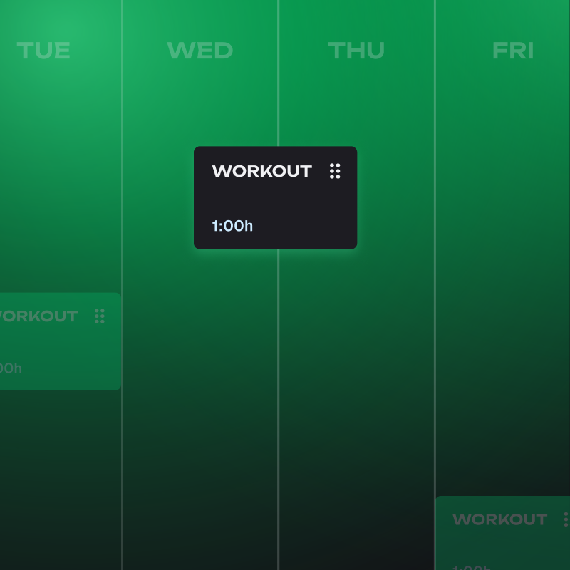 Building a custom training calendar