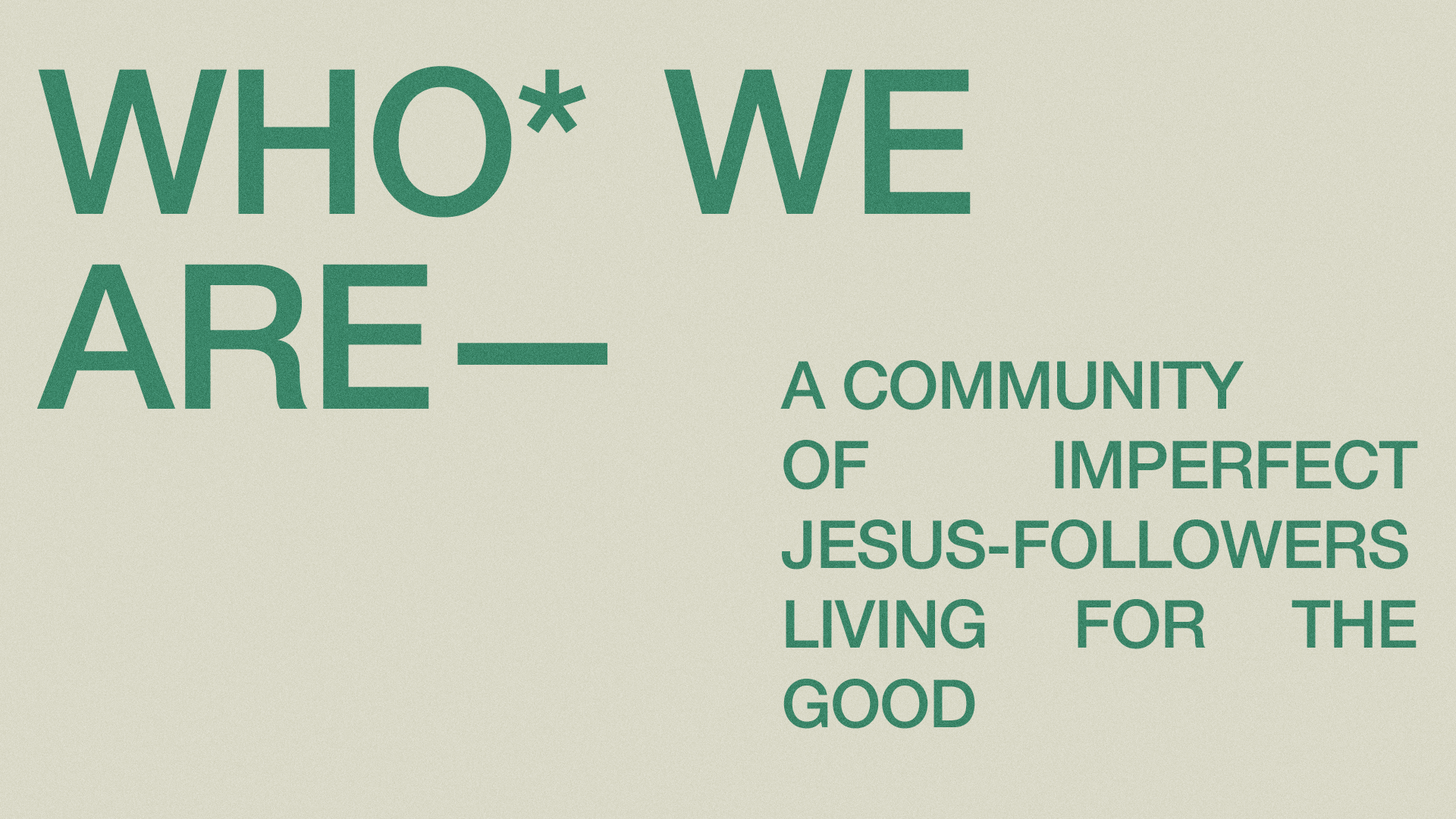 A graphic for the correlating sermon series.