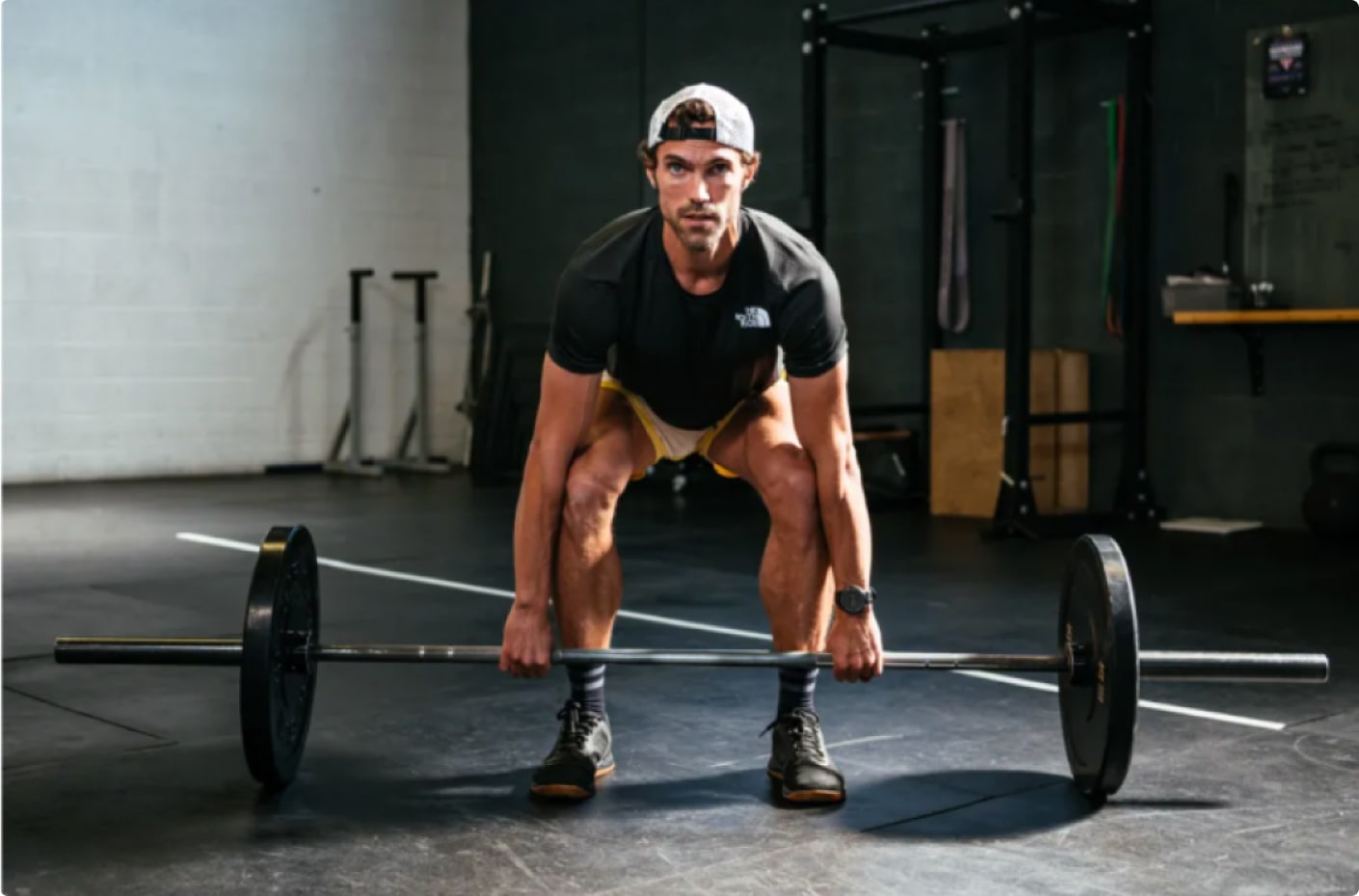 a man lifting weights