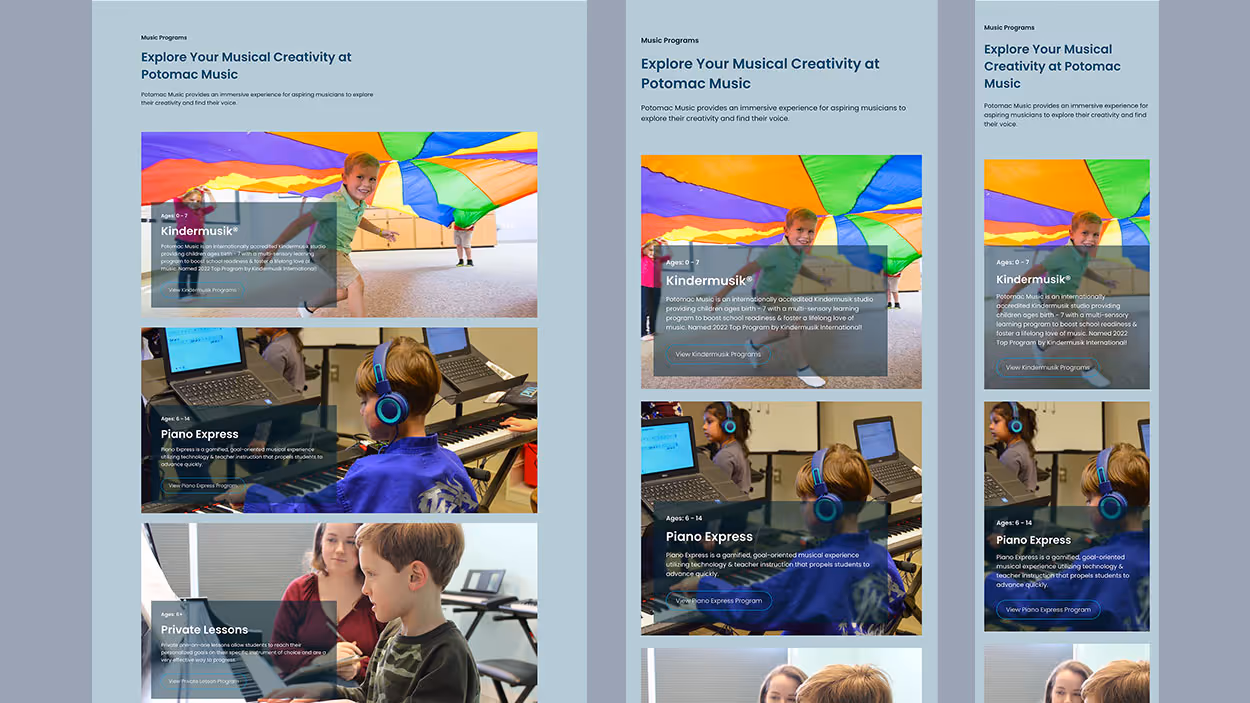 Potomac Music studio lesson services - Varona Designs