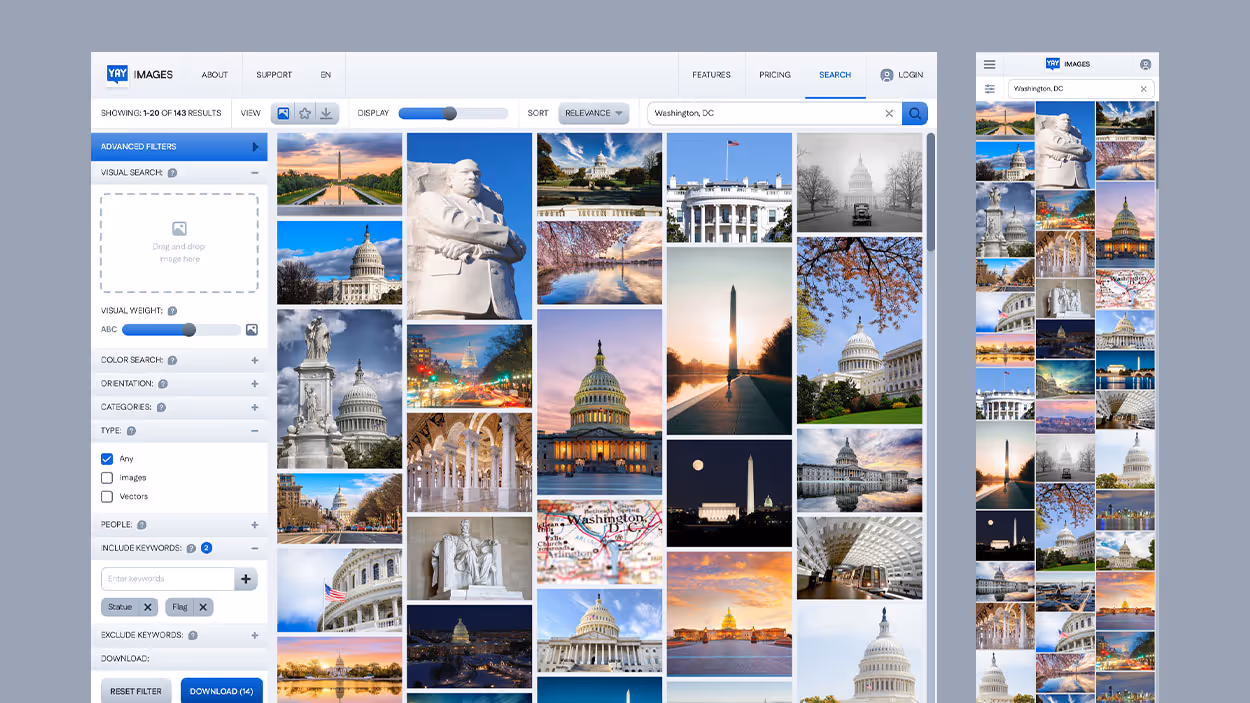 YayImages Search Page