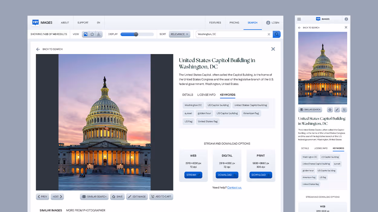 YayImages Image Page