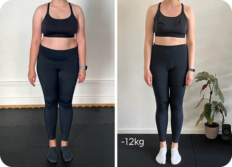 Before and after fitness results
