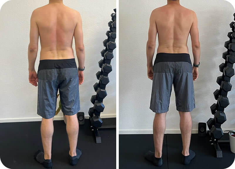 Before after gym progress